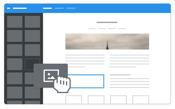 glisser-déposer site web, création site web, construction site web, conception site web